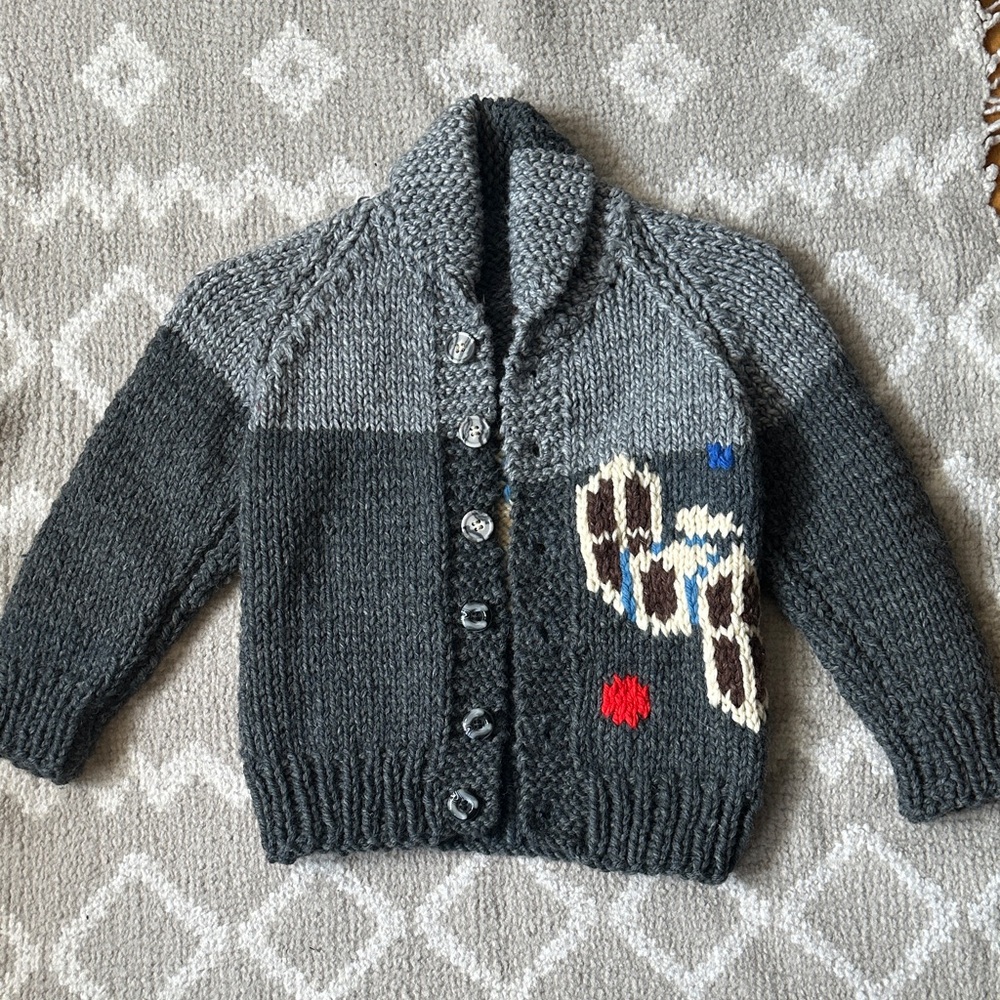 VINTAGE Kids Hand-Knit Star Wars Sweater